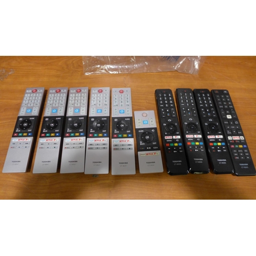 3093 - 10 Toshiba TV remotes ( 296-802)  * This lot is subject to vat