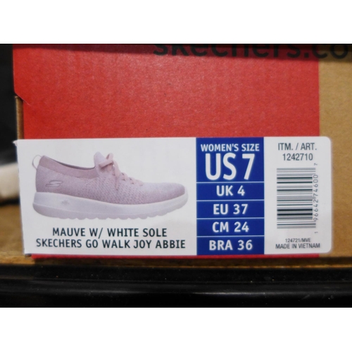 3118 - Pair of women's mauve Skechers UK size 4 * this lot is subject to VAT