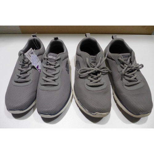 3130A - 2 Pairs of men's grey Skechers - UK sizes: 9 & 11 * this lot is subject to VAT