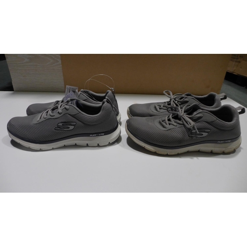 3130A - 2 Pairs of men's grey Skechers - UK sizes: 9 & 11 * this lot is subject to VAT