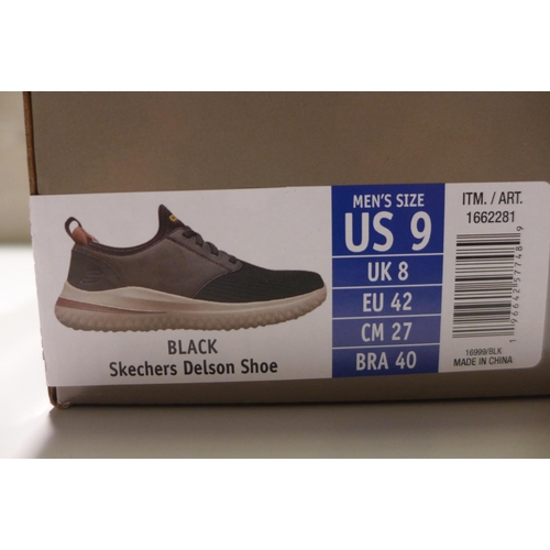 3132 - Pair of men's black Skechers - UK size: 8 * this lot is subject to VAT