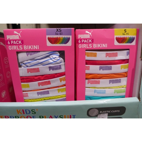 3134 - 11 Packs of girl's Puma pants - sizes S(6-7) & XS(4-5) * this lot is subject to VAT