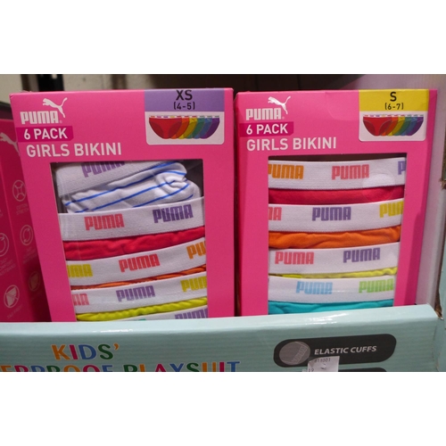 3135 - 11 Packs of girl's Puma pants - sizes S(6-7) & XS(4-5) * this lot is subject to VAT