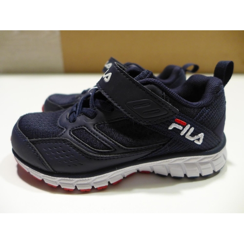 3144 - Pair of children's navy Fila trainers - UK size: 10 * this lot is subject to VAT