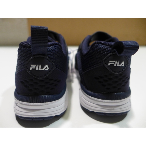 3144 - Pair of children's navy Fila trainers - UK size: 10 * this lot is subject to VAT