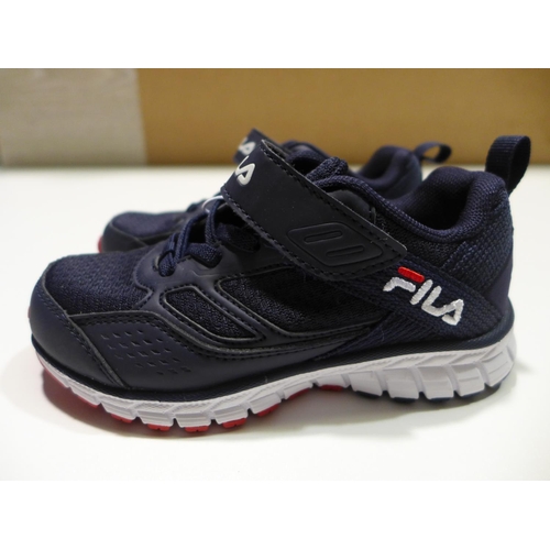 3145 - Pair of children's navy Fila trainers - UK size: 10 * this lot is subject to VAT
