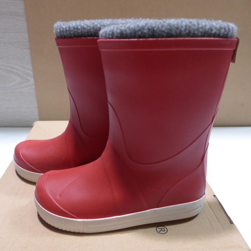 3150 - Pair of children's red Term, sock-lined Wellies - UK size: 10/11 * this lot is subject to VAT