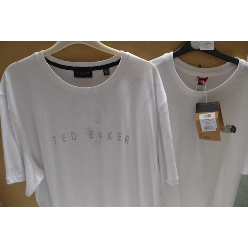 3167 - 4 men's t-shirts, 3 x Ted Baker and 1 x The North Face, mixed sizes. *Please note, this lot is subje... 