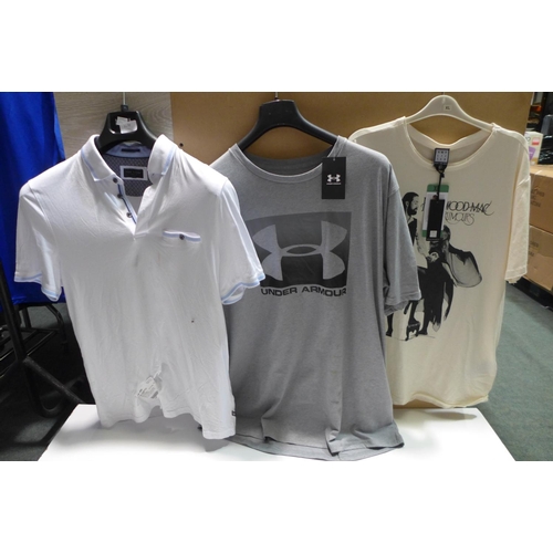 3170 - 3 T-shirts - incl: Ted Baker & Under Armour - mixed styles, colours & sizes * this lot is subject to... 