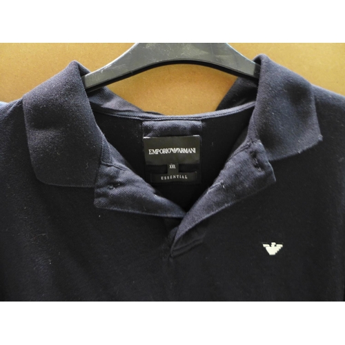 3172 - 3 Men's navy polos - 2 Emporio Armani (XXL) & 1 Jack Wills (XL) * this lot is subject to VAT