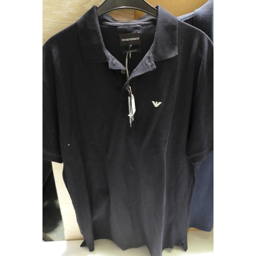 3172 - 3 Men's navy polos - 2 Emporio Armani (XXL) & 1 Jack Wills (XL) * this lot is subject to VAT