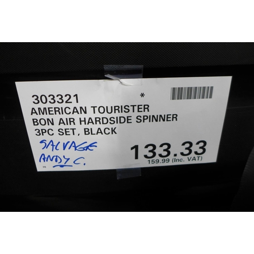 3207 - At Bon Air 2 Pc Black Hardside Spinner Suitcase Set Original RRP £133.33 + vat       (296-23)   * Th... 