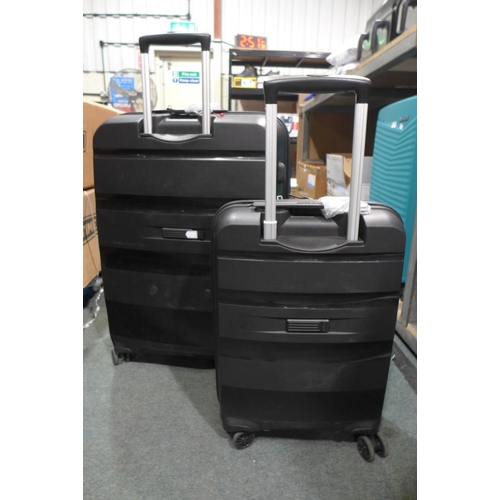 3207 - At Bon Air 2 Pc Black Hardside Spinner Suitcase Set Original RRP £133.33 + vat       (296-23)   * Th... 