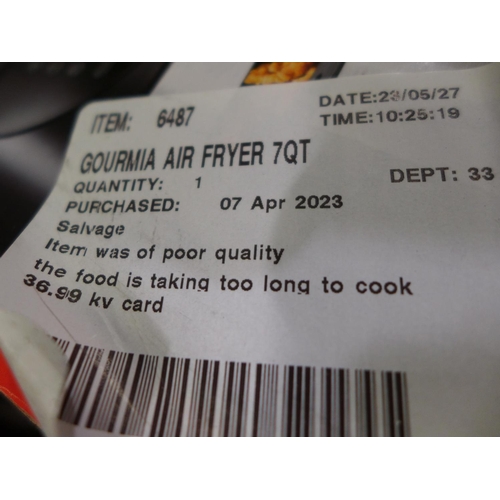 3215 - Gourmia Air Fryer 7Qt (296-416) *This lot is subject to VAT