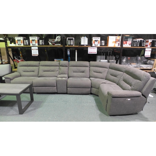 3236 - Gilman Creek Justin Grey Fabric Power Reclining Sectional 6pc Sofa (296-425) Original RRP £1,799.98 ... 