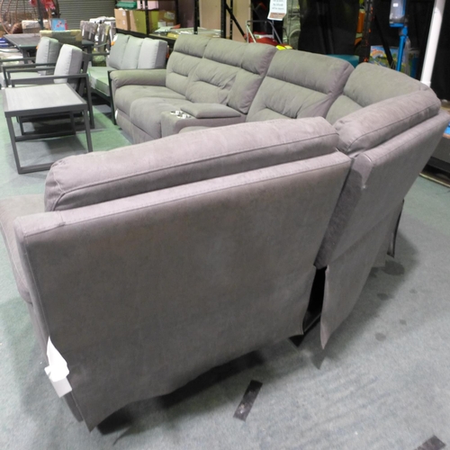 3236 - Gilman Creek Justin Grey Fabric Power Reclining Sectional 6pc Sofa (296-425) Original RRP £1,799.98 ... 