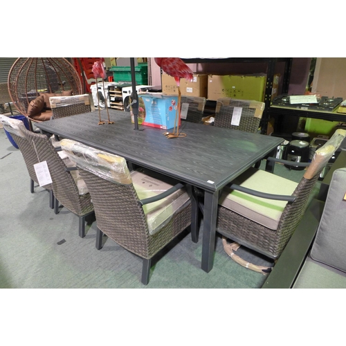 3238 - SunVilla Lago Brisa 9 Piece Woven Dining Set and Cover, original RRP £2083.33 + vat (295-56) *This l... 