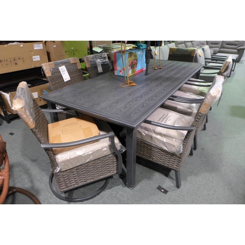 3238 - SunVilla Lago Brisa 9 Piece Woven Dining Set and Cover, original RRP £2083.33 + vat (295-56) *This l... 