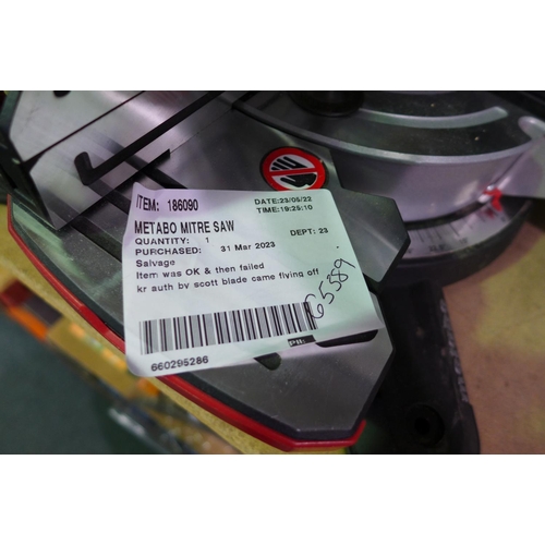 3273 - Metabo Mitre Saw  Model: KGS216M, Original RRP £114.99 + vat         (296-120)   * This lot is subje... 