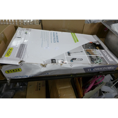 2386 - 2 Folding sack trolleys, one boxed