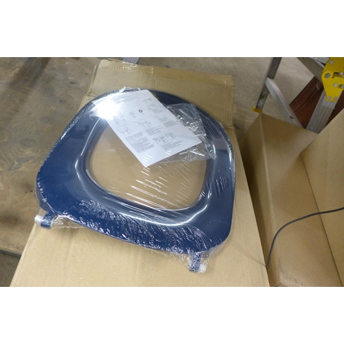 2394 - Self suction filter type Anti-Particle respirator approx 18, 3 boxes of toilet seats, qty of fixing ... 