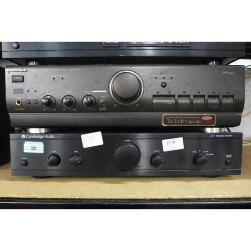 2170 - Stereo equipment including Cambridge Audio Azur 640C CD player, CD5 CD player, integrated amplifier ... 