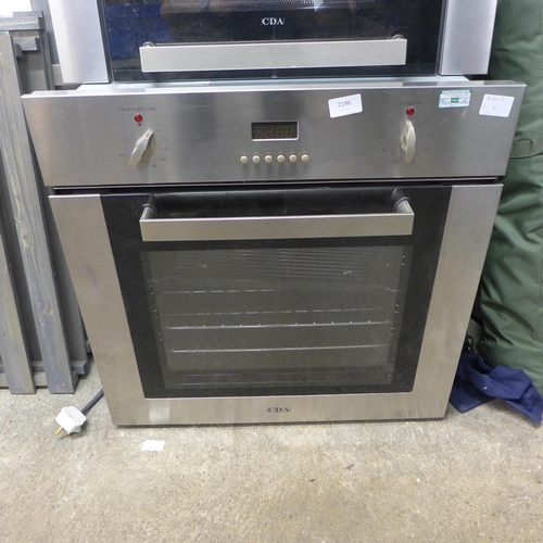 2196 - Stainless steel CDA electric oven