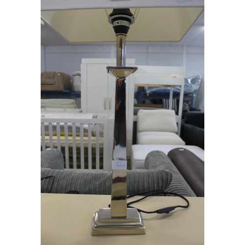 1600 - A set of three chrome lamps with white shade