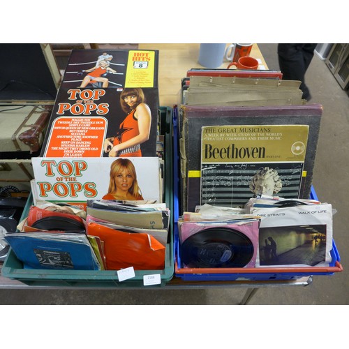 2190 - Large qty. of LP records & 7