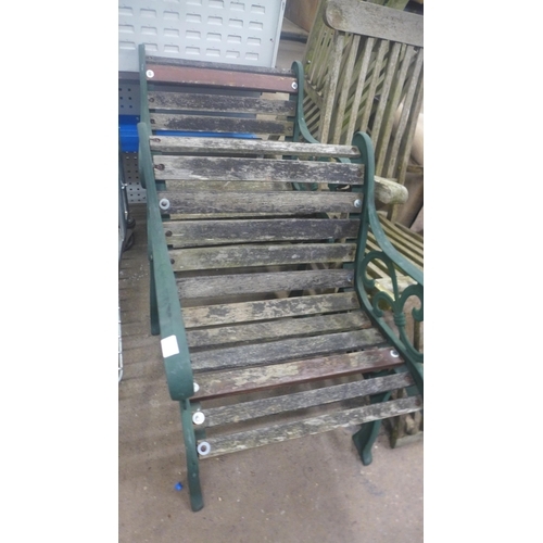 2256 - 2 Single seater garden chairs