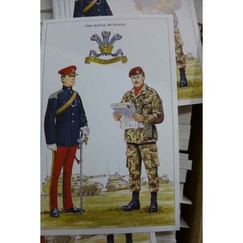 2285 - 2 boxes of Military postcards, around 1500 cards