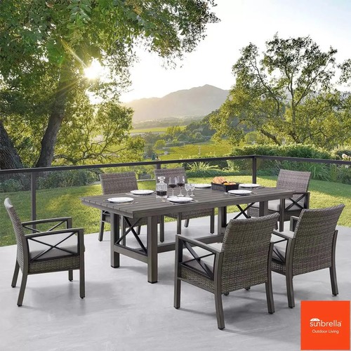 3258 - Ove Decors Austin 7 piece Dining Set and Cover, original RRP £1416.66 + vat (295-43) *This lot is su... 