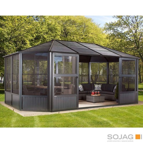 1528 - Sojag Charleston 12X18  Solarium With Slide Doors, original RRP £3749.98 + VAT (4171-23) - Factory S... 