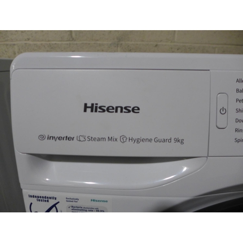 3027 - Hisense White 9kg, 1600rpm Washing Machine, A Rated (Model: WFGE901649VM) original RRP £333.33 + vat... 