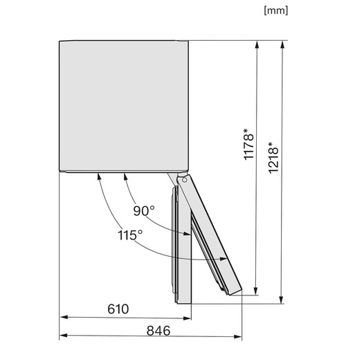 3036 - Miele Clean Steel Freestanding Tall Fridge, E Rated (Model: KS4383ED) original RRP £891.66 + vat (29... 