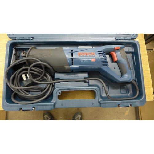 2015 - Bosch Professional GSA1100E heavy duty reciprocating saw in case - W (240v, 1100w)