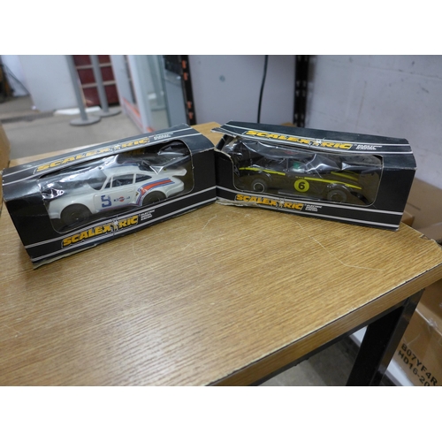 2097 - Qty. of 1980s Scalextric inc. standard hand throttles, Ford Escort Mexico 'Special Build', Porsche T... 