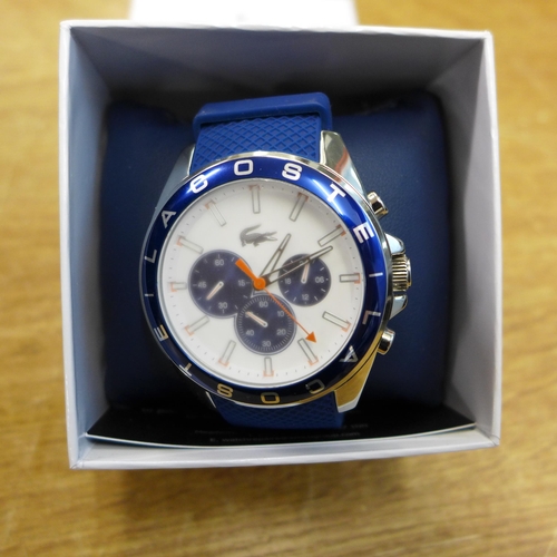 Lacoste watch blue cheap face