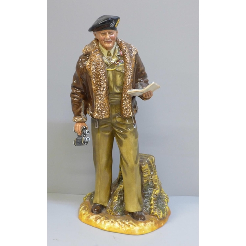 601 - A Royal Doulton figure, Field Marshal Montgomery, with certificate, boxed