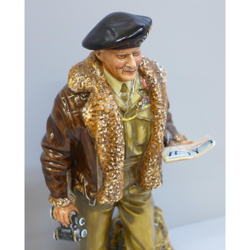 601 - A Royal Doulton figure, Field Marshal Montgomery, with certificate, boxed