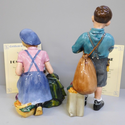 606 - Two Royal Doulton figures, The Homecoming and Welcome Home