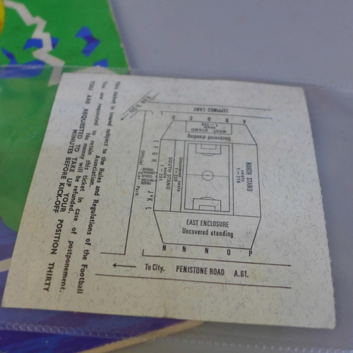 658 - A 1966 World Cup brochure annotated and with a Switzerland v Spain ticket stub (Hillsborough 15/7/66... 