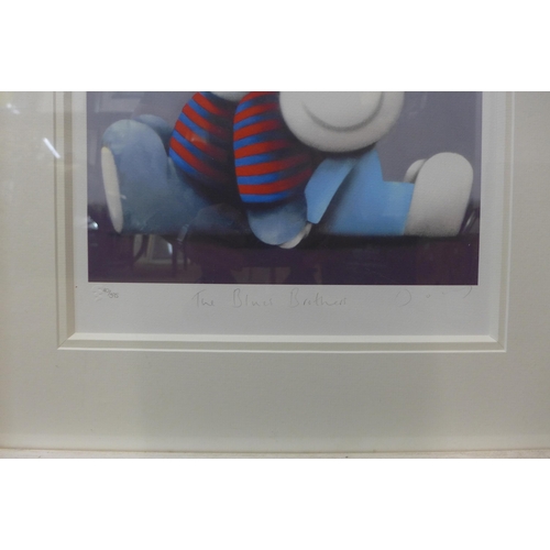 10 - A signed Doug Hyde limited edition print, The Blues Brothers, 35 x 33cms, framed