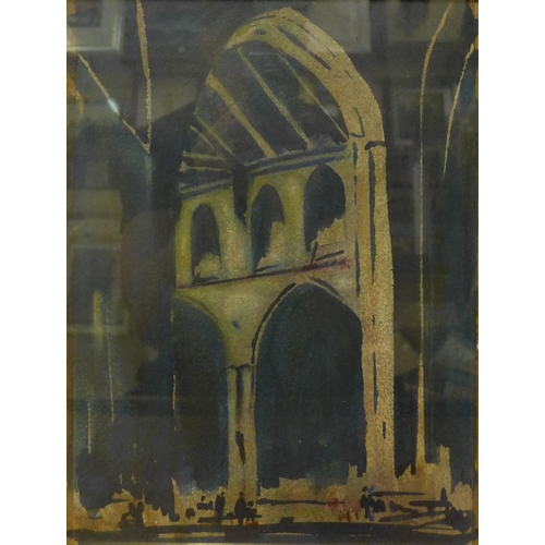 16 - John Pooler, Salle Church, Norfolk, watercolour, framed