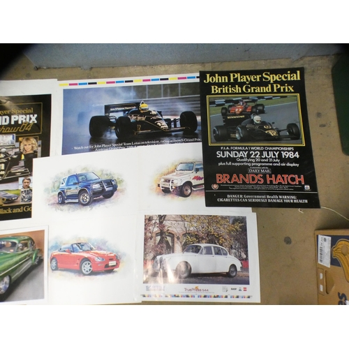 369 - Eight automobile posters, including Grand Prix