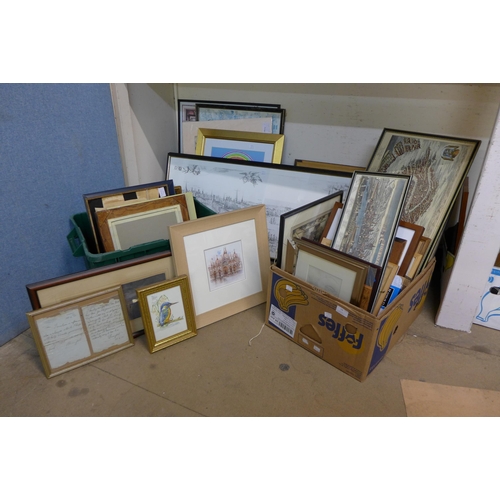 54 - A large quantity of assorted pictures