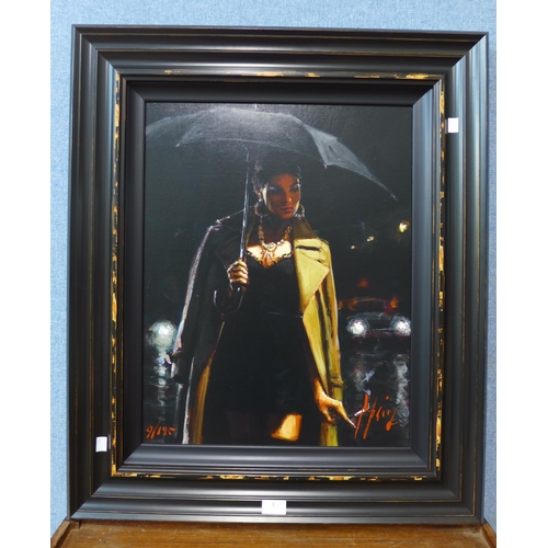 7 - A signed Fabian Perez limited edition giclee print on canvas, November Rain Marissa, 57 x 44cms, fra... 