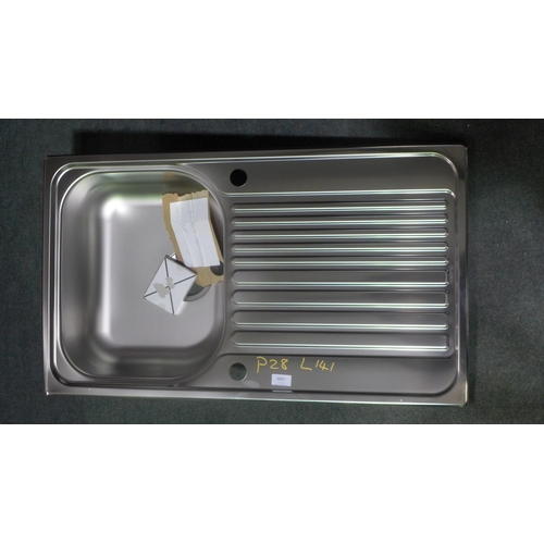 3001 - Islay 1 Bowl Stainless Steel  Sink With Drainer  - Model no  456455 , Original RRP £104.17 inc. vat ... 