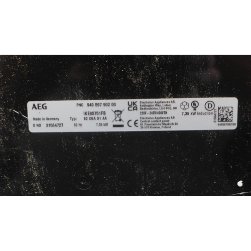 3009 - AEG 5 Zone MultipleBridge Induction Hob - Damaged - H44xW780xD490  - Model no  IKE85751FB , Original... 