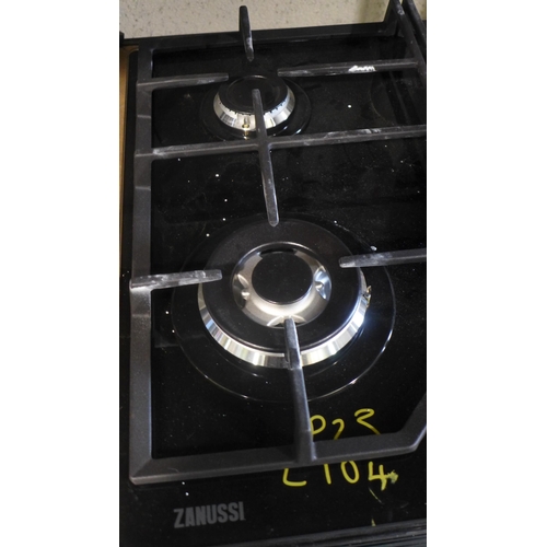 3015 - Zanussi Gas On Glass 4 Burner Hob H46xW590xD520  - Model no  ZGGN645K , Original RRP £307.50 inc. va... 